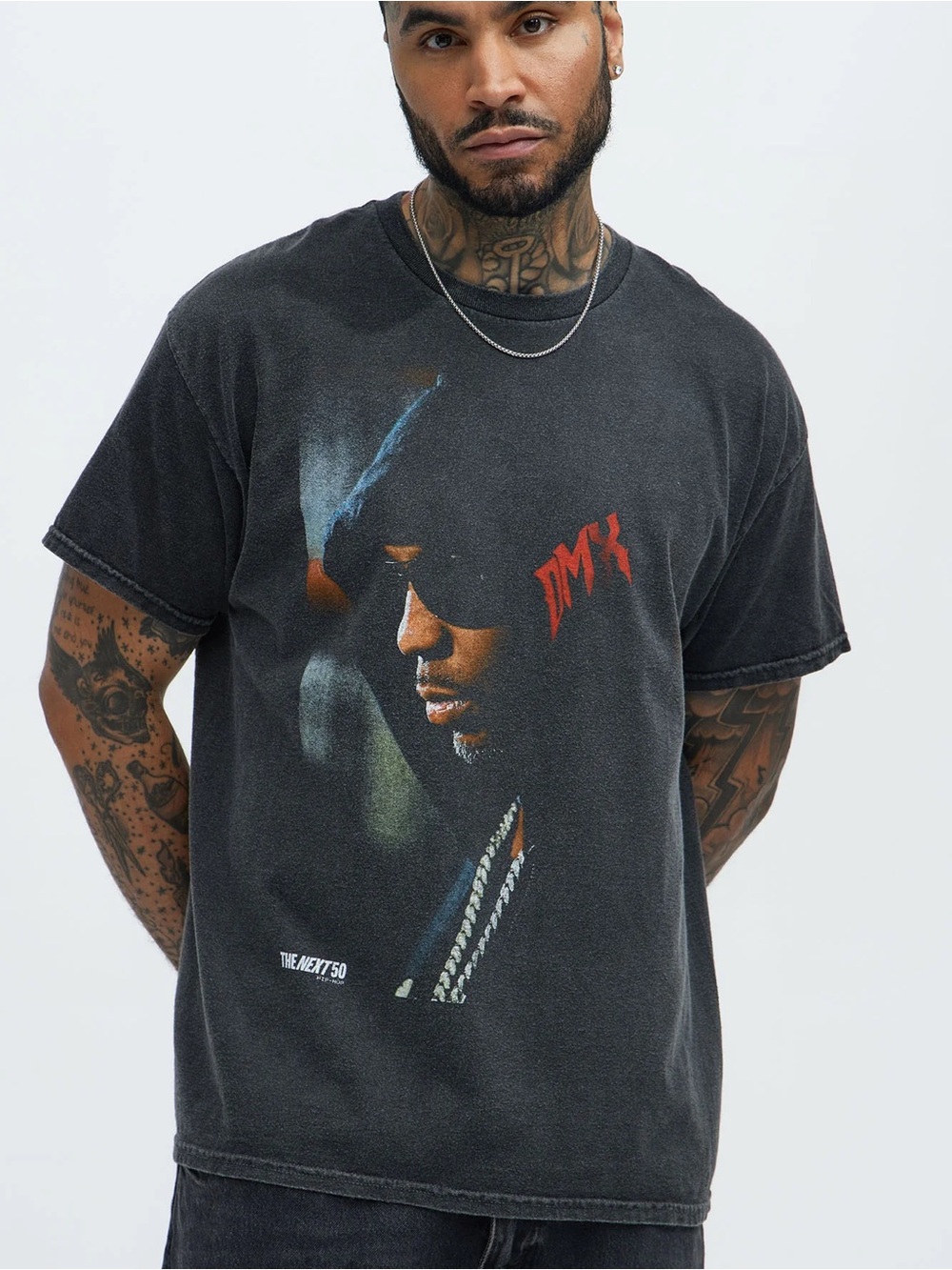 NWOT- DMX Year Of The Dog Short Sleeve  Grunge Graphic Band Tee - Black